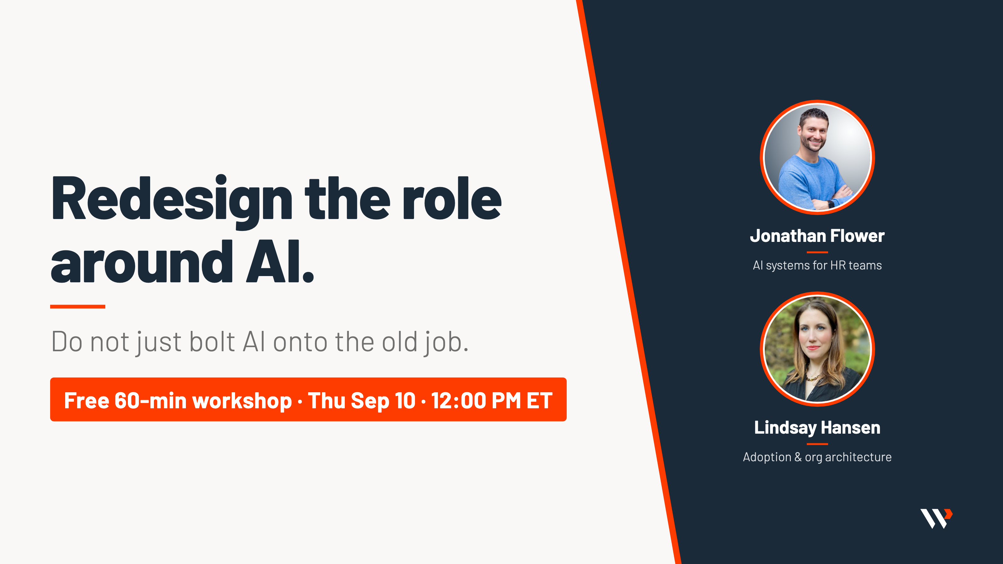 Redesign work with AI workshop cover illustration
